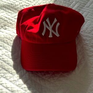 Red NY Logo Cap-47’